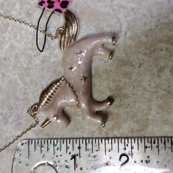 Betsey Johnson Enamel Unicorn Necklace NWT - Picture 3 of 7